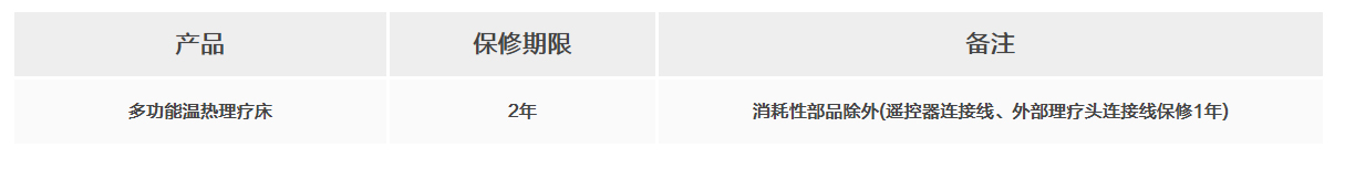 多功能溫熱理療床保修